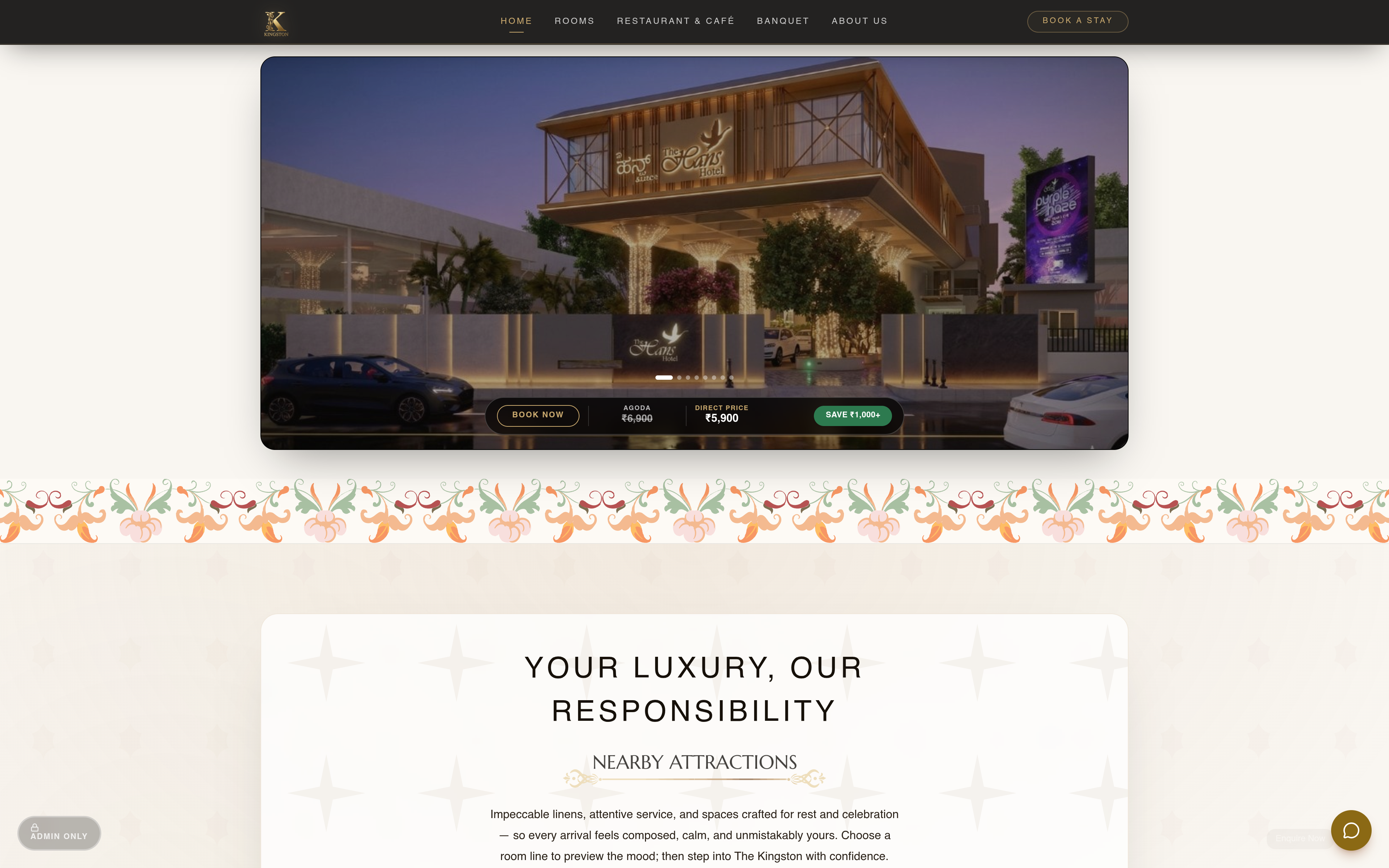 Hotel Kingston website preview