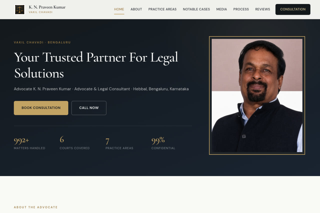 Vakil Chavadi website preview